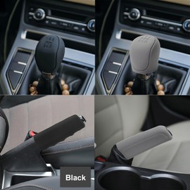 Cubierta de Silicona para Palanca de Cambios de Coche Funda de Freno de Mano Cubierta de Perilla de Cambio Automático, Cubierta Protectora de Freno de Mano Funda para Palanca de Cambios (Negro)