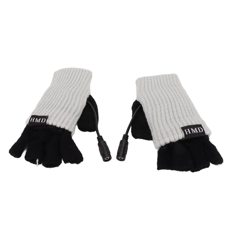 USB Heated Gloves Adult Winter Soft Fashionable Fingerless Heating Gloves