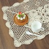 kilofly Crochet Cotton Lace Table Placemats Doilies Set, 4pc, Oblong,