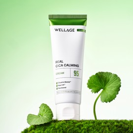Wellage Real Cica Calming 95 Cream 50ml / Soothing/Moisturizing / 웰라쥬 리얼 시카 카밍 95크림 50ml / 진정/ 보습