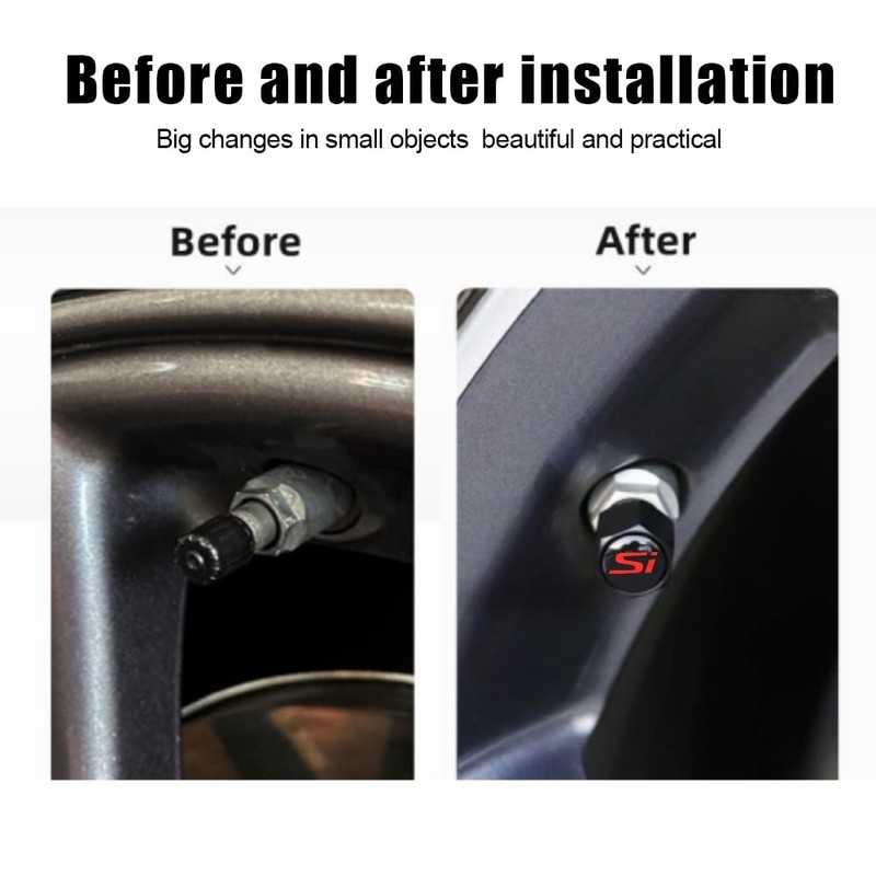 HUIANTS Metal Car Keychains Replacement with SI Emblem 4Pcs Car