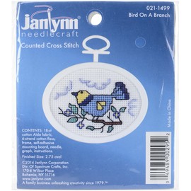 Bluebird Mini Counted Cross Stitch Kit-2.75" Oval 18 Count