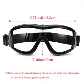 MOVNUOCA Safety Glasses for Children Adults Safety Glasses Work with Wind Resistance Perfect for Laboratory, Cycling, Skiing, Mountaineering (Black + Black + Black + Black)
