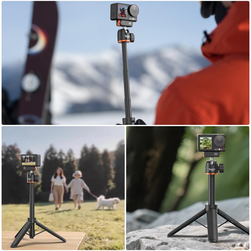 Osmo Action 5 Pro/4/3 Telescopic Mini Tripod/Selfie Stick/54cm Extension Pole