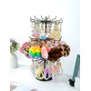MyGift 3 Tier Classic Matte Black Metal Jewelry Tree with