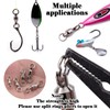 FishTrip Fishing Swivels with Split Rings, 25pcs Ball Bearing Swivel