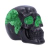 Nemesis Now Horror Skull Ornament Polyresin Black Green Geode 17cm