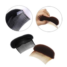 2Pcs Charming Bump It Up Volume Inserts Do Beehive Hair Styler Insert Tool Hair Comb Hair Stick Bun Maker Tool Hair Accessories for Women Girl (Brown)