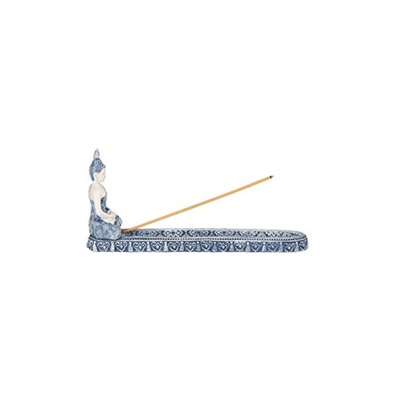 GSC 88221 10.25 Inch Buddha Figurine Incense Burner, Blue and
