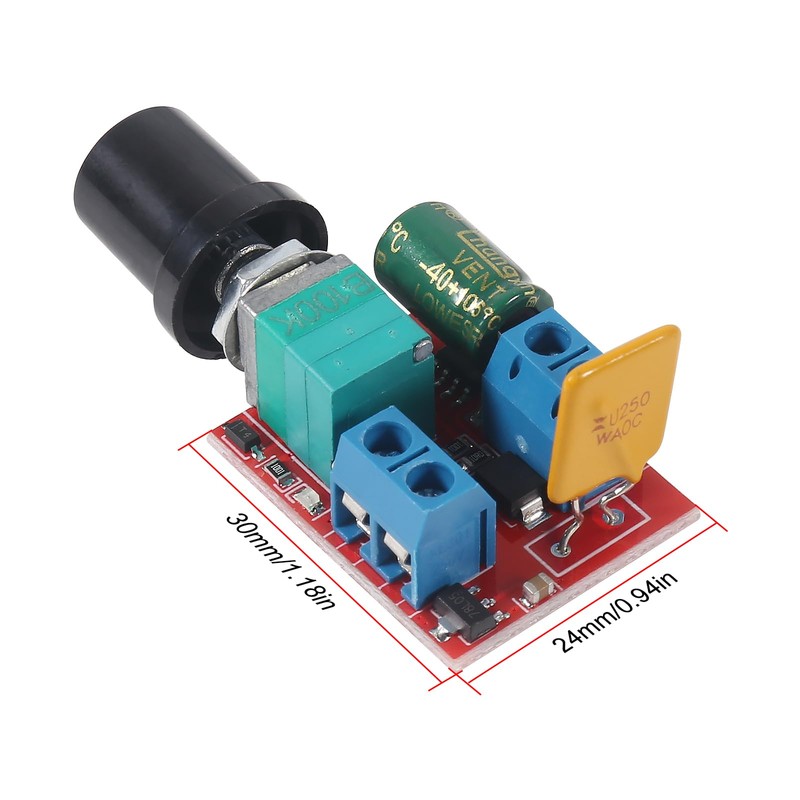3PCS Mini 5A DC Motor PWM Speed Controller 3V 6V
