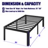Hunlostten 18in Heavy Duty Twin Bed Frame No Box Spring