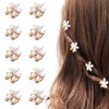 10 Pinzas Cabello Accesorio Broche Flor de Perlas Peinado Elegante
