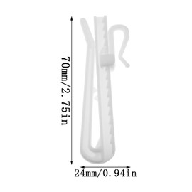 yyangz 50PCS Plastic Curtain Adjustable Hooks 70mm Extendable Hooks Adjustable Pleated Curtain Hooks Gear System Pinch Pleat Curtain Hooks for Curtains Door Curtains Shower Curtains Floor Curtains