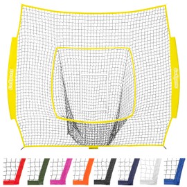 GoSports Team Tone Replacement 7 ft x 7 ft Baseball/Softball Net - Compatible with GoSports Brand 7 ft x 7 ft Baseball Net - Frame Not Included - Yellow