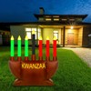 Liliful 8ft Kwanzaa Menorah Inflatable Outdoor Yard Decorations