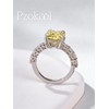 4.5ct Cushion Cut 925 Silver Yellow Stone Engagement Ring for