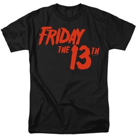 Popfunk Friday The 13Th Logo Unisex Adult T Shirt (4X-Large) Black