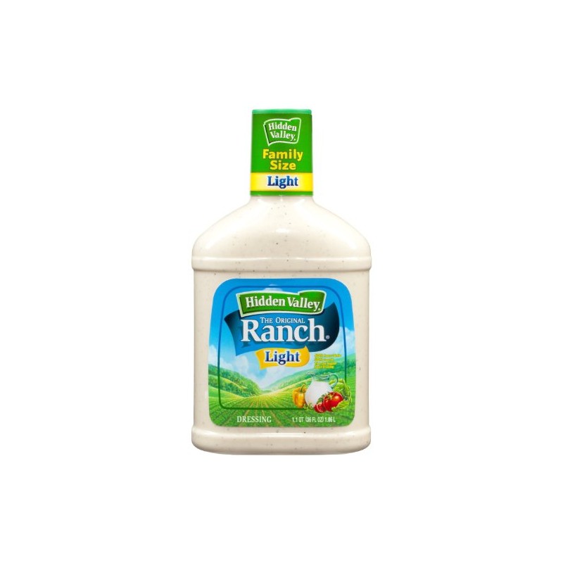 Hidden Valley Ranch, Light Ranch Dressing, 36oz Bottle (Pack of