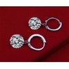 Rapidly Hoop Earrings 925 Sterling Silver Cubic Zirconia Folding Hoop