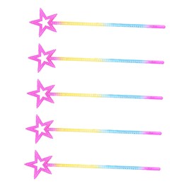 KONTONTY 5pcs Star Fairy Wands for Stage Performances and Birthday Parties Safe and Props for Dressing Up Fairy Sticks for Creative Play