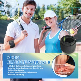 BUTO Tennis Elbow Bandage, Elbow Brace for Tendonitis, Arthritis, Relieves the Pain of Tennis Elbow, Golfer's Arm, Adjustable Compression Elbow Cuff, Men Women