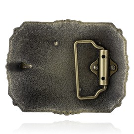 QQA Western Cowboy Belt Buckle Fashion Gold Eagle/Bull/Wolf/Cross and Prayer Horse Pattern Belt Buckles for Men Women