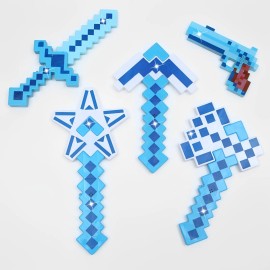 Toner Depot DIAMOND Pixel Weapons LED Light Up Pixel Battle Toy for Boys and Girls Set of 5