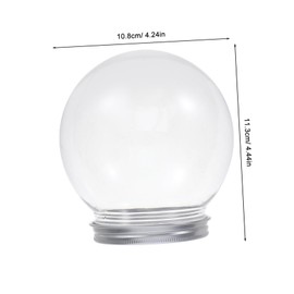 WOONEKY Unique Christmas Ball Set 4pcs Empty Snow Globes for DIY Water Globe Crafting