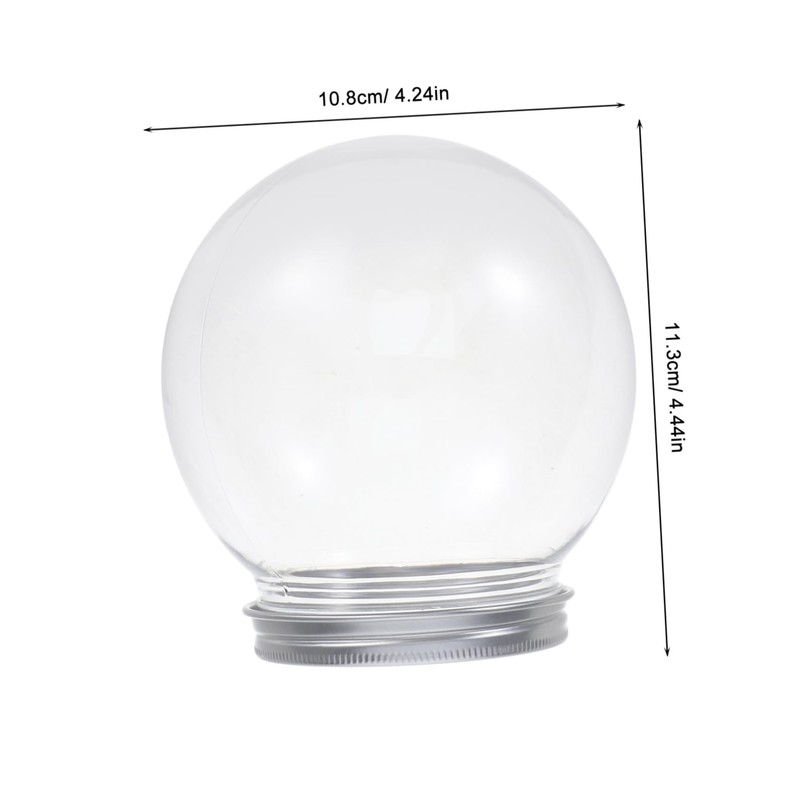 WOONEKY Unique Christmas Ball Set 4pcs Empty Snow Globes for
