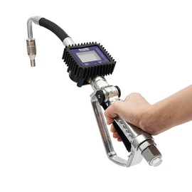 Control Valve Fuel Petrol Oil Meter Gun,Air Operated Oil Transfer Pump Gun,Electronic Oil Dispenser Nozzle Oil Hose End Gun w/Digital Flow Meter US STOCK