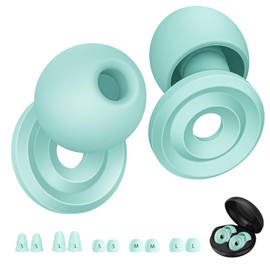 Ear Plugs for Sleeping Noise Reduction, Ultra-Comfy Silicone Sleep Ear Plugs, Noise Cancelling Ear Plugs for Block Snoring/Noise Sensitivity/Travel/Work/Focus - 5 Pairs Ear Tips in S/M/L