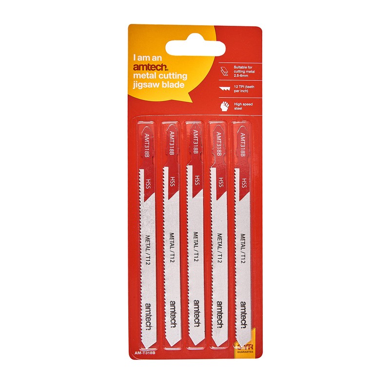 Amtech M1614 5 Piece metal jigsaw blade set (AMT318B)