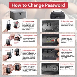 IZEO 2Pcs Locking Game Storage Organizer Lock Box Storage Bins (Black, 15" x 10" x 6.3")