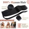 Elailite Ponytail Extension Real Human Hair Straight Natural - Wrap