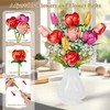 Flower Bouquet Building Set, Rose Tulips Flower Bouquet Building Kit,