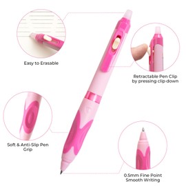 M&G 3 PCS Retractable Erasable Gel Pens, 0.5mm Black Ink Gel Pen, Fine Point Erasable Pen Make Mistakes Disappear, Premium Comfort Grip Note Taking and Crossword Puzzles