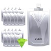 20pcs 250ml Foil Pouches for Festivals, Secret Flask with Screw-on