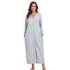 COLORFULLEAF Women's Zip Up Robes Long Sleeve Hooded Fleece Bathrobe