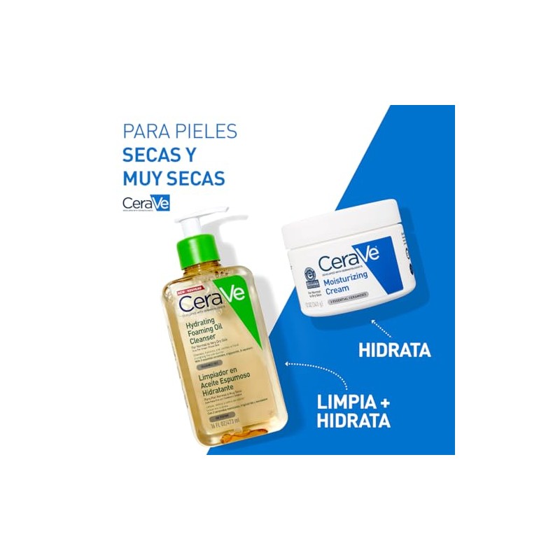 CeraVe - Aceite limpiador hidratante para piel normal a seca