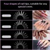 BOMOQING 288PCS Nail Dual Forms for French Nails, Dual Nail