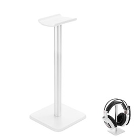 Eabdice Headset Holder, Gaming Headset Holder, Headphone Holder with Solid Base, Suitable for Headphones, Computer Headsets (Silver White)