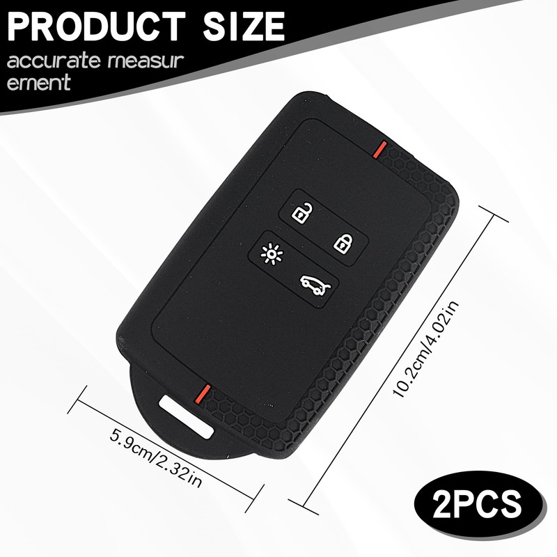XIYING 2 Pcs Renault Key Card Case, Renault Slim Car