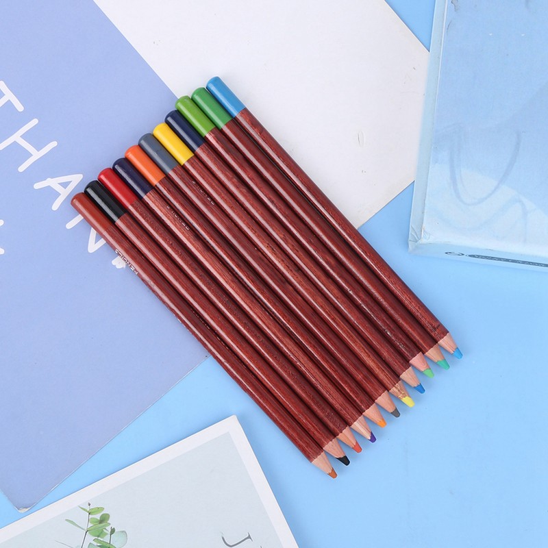 12Pcs Pastel Pencils Wooden Rod Professional Sketching Painting Tool Art