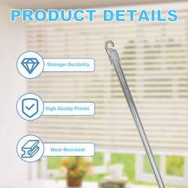 Pack of 2 35 cm blind rod, blind rod, turning rod for blinds, blinds control rod, blind rod, blind rod, vertical blinds replacement parts, vertical wand control handle with hook and handle