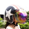 Universal Motorcycle Helmet Open Face Visor with Bubble Shield Accessory