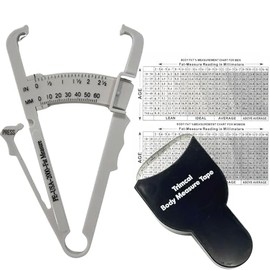 Trimcal 4000 PEUSA-2000 Personal Body Fat Caliper with Body Measure Tape Set with Fat% Chart for Male/Female Measurements.
