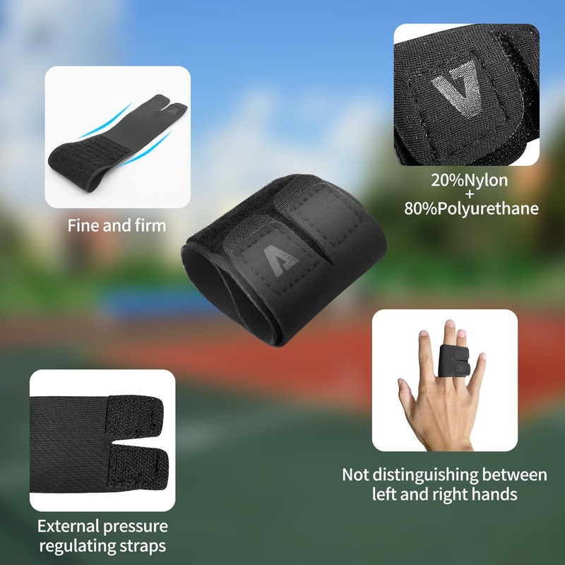 Finger Splint 2 Pack Finger Support of Two-Finger with Adjustable
