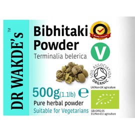 DR WAKDE'S Bibhitaki Fruit Powder (Terminalia belerica) – 500g (1.1lb) | Pure, Raw & Dried Powder | Natural Aroma and Freshness | Fine Powder | Vegan | Premium Grade | Nothing Added, Nothing Removed