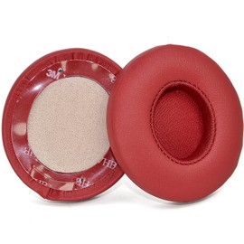 Solo3 Ohrpolster Ersatz f¨¹r Beats Solo 2 & Solo 3 kabellose On-Ear-Kopfh?rer, Ohrpolster aus Memory-Schaum, Ohrpolster mit weichem Protein-Leder(Weinrot)