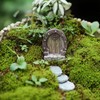 picocosmxiruo Fairy Door.Miniatue Fairy Tiny Circular Arch Door Figurines.Fairy Garden